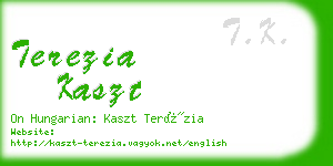 terezia kaszt business card